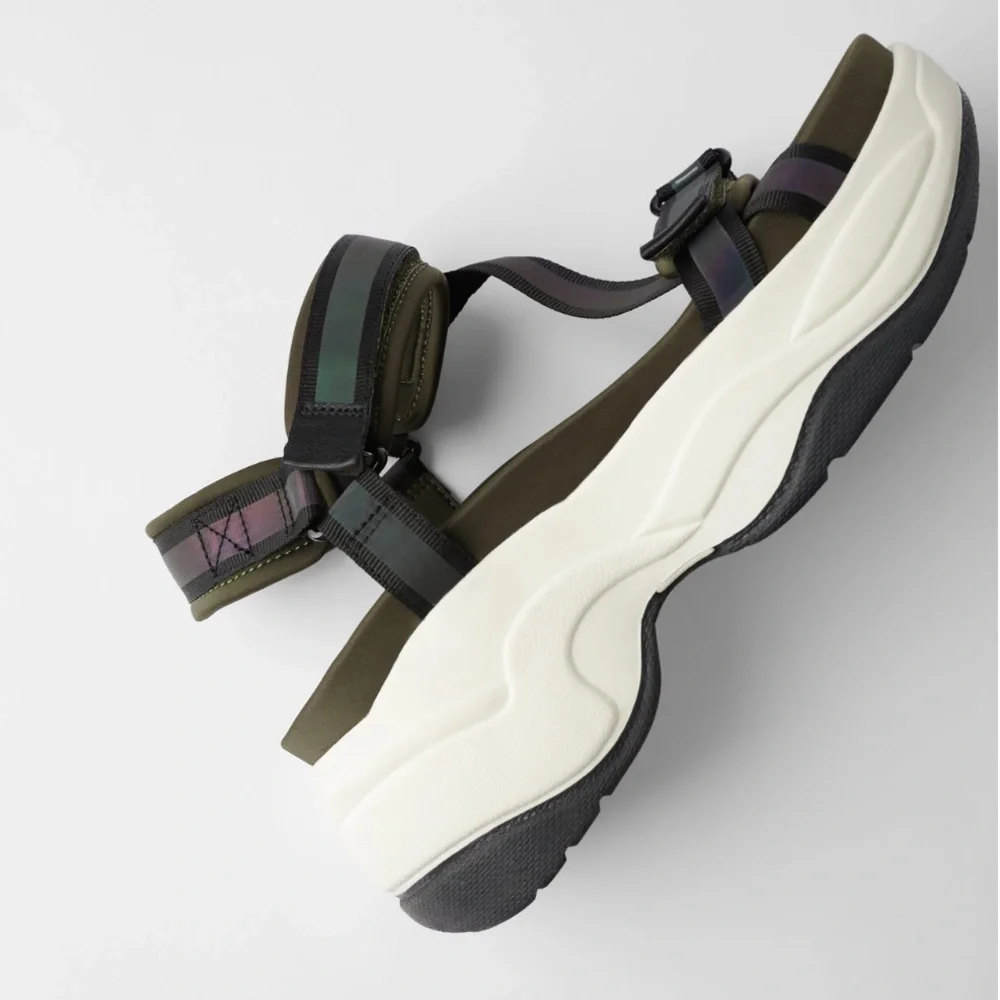 Zara Thick Soled Athletic Sandals Size 41 or 10